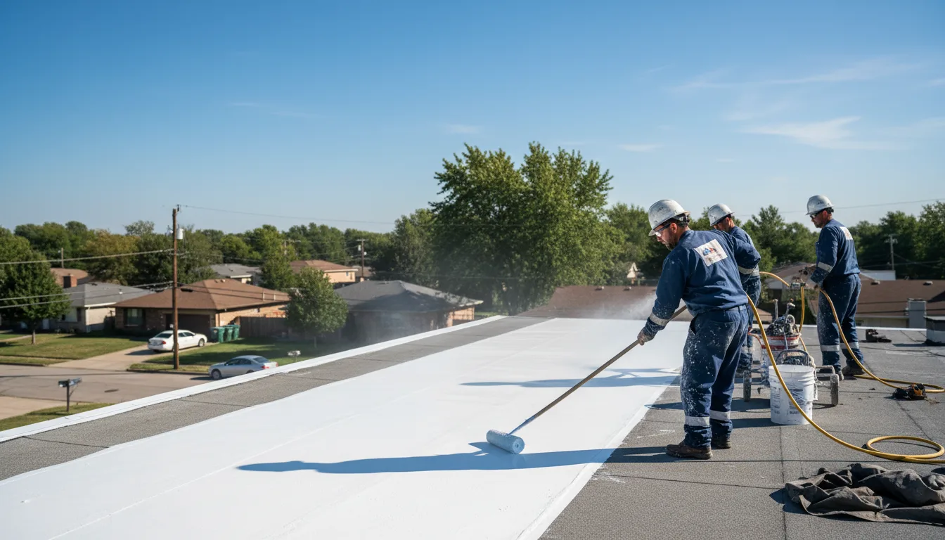 Commercial roof coating in Mountain Park, OK near me